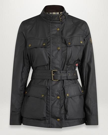 Veste Cirée Belstaff Femme Fieldmaster Noir Coton Soldes QO0728694